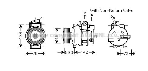 AVA QUALITY COOLING Компрессор, кондиционер AIK334